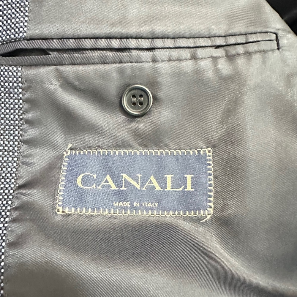 Canali Blazer Sport Coat Blue Wool Cashmere Made in Italy 2 Button Mens 54R - Picture 6 of 9